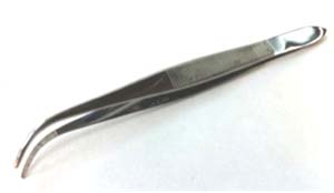 Curved Pointed Tip Tweezers